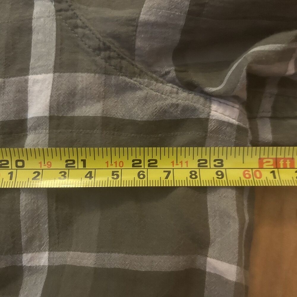 Eddie Bauer Womens 2XL Green Plaid Button Down-Lightweight Cotton-Country-Oudoor - Picture 5 of 7